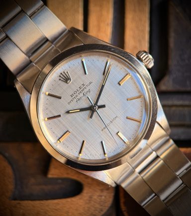 1970 Rolex Air King 5500 Grey Linen Dial Unpolished